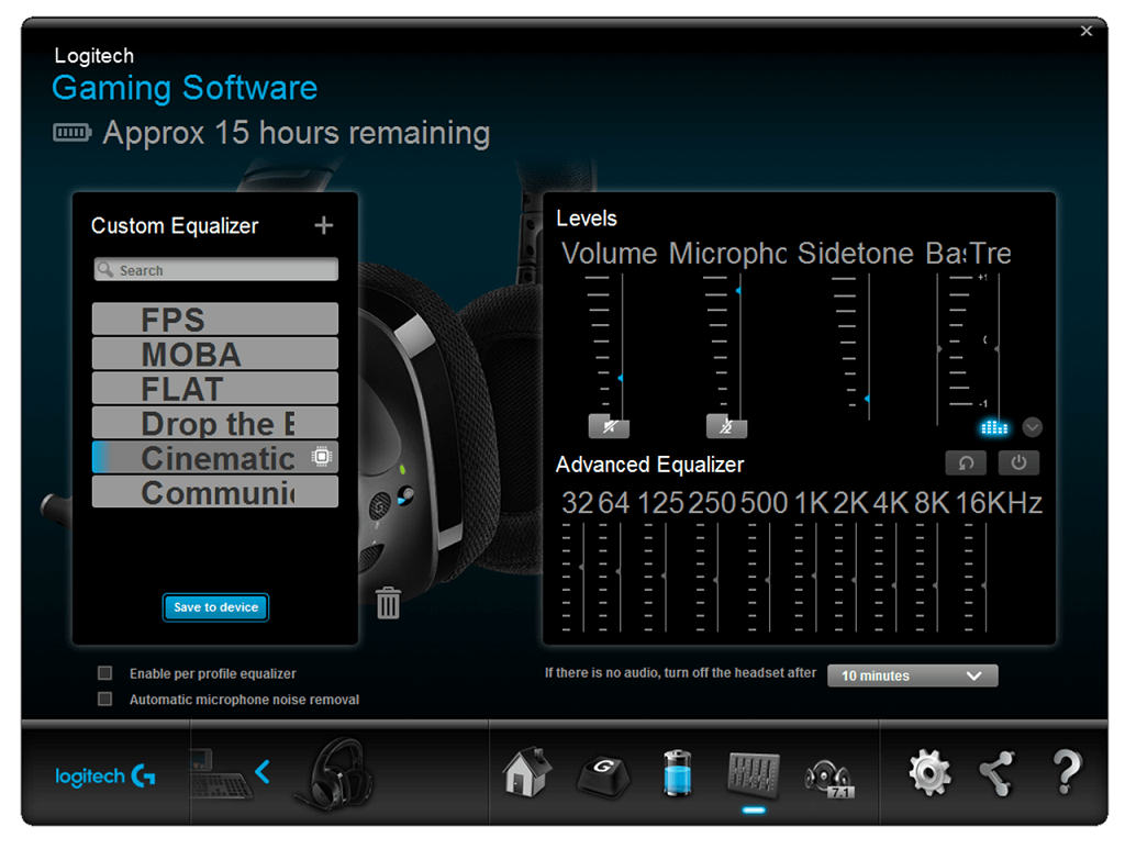 Logitech g533 wireless gaming headset software 2025