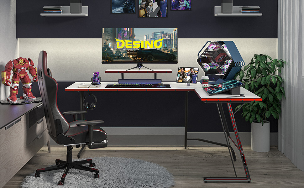 Desino L Shaped Gaming Desk