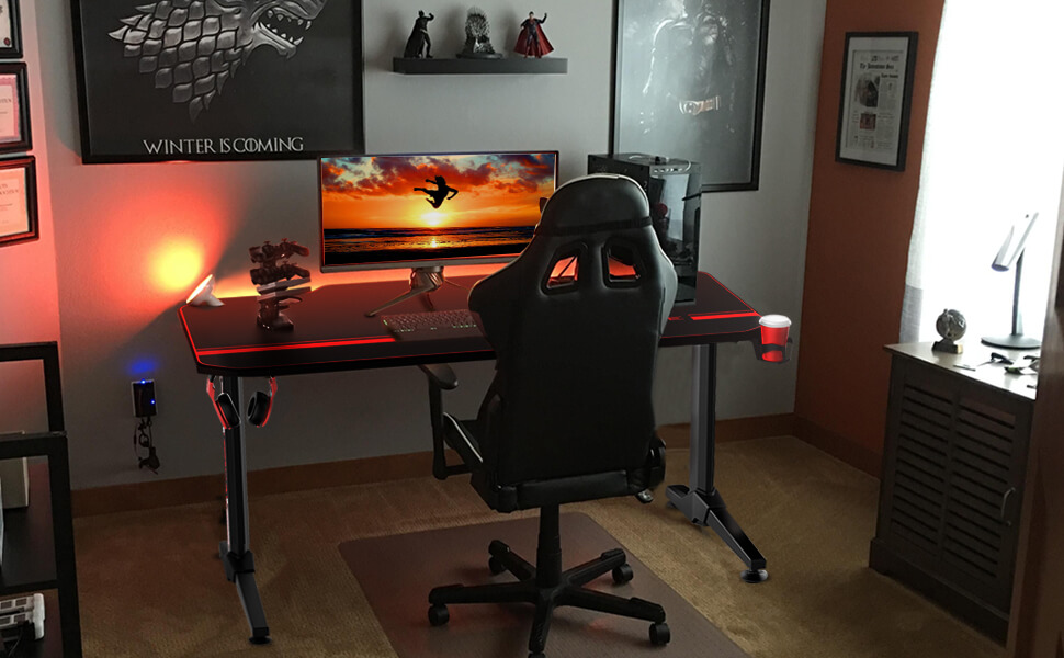 Vitesse T-Shaped Gaming Desk