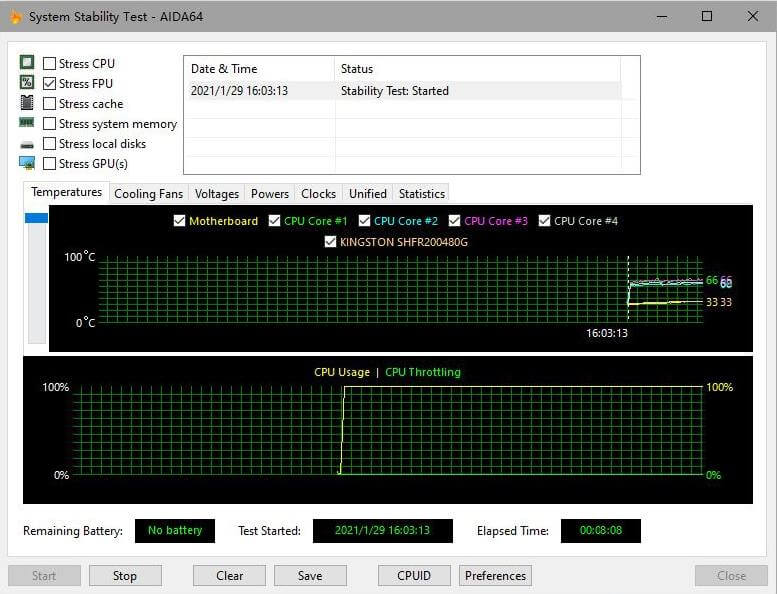 NR200P Cooling Test